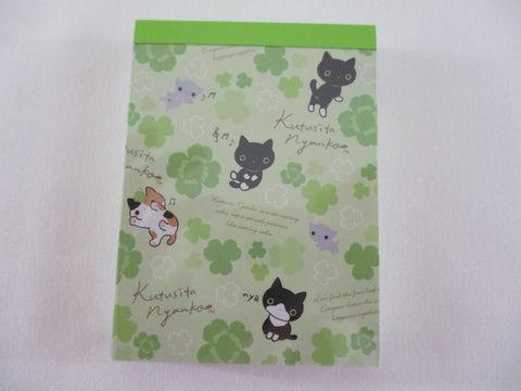 Vintage Rare VHTF - Cute Kawaii San-X Kutusita Nyanko Cat Mini Notepad / Memo Pad - B - Stationery Penpal Gift