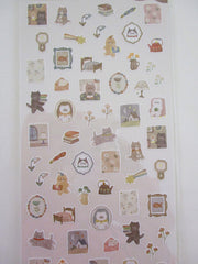 Cute Kawaii MW Lampo Mini Scenic Animal Series - E - Cat Home Sweet Home Reading Writing Friends Tender Classic Sticker Sheet - for Journal Planner Schedule Scrapbook Craft Diary Gift