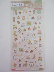 Cute Kawaii MW Lampo Mini Scenic Animal Series - C - Bunny Rabbit Strawberry Cake Coffee Tea Pancake Teatime Donut Apple Tulip Food Gardening Tender Classic Sticker Sheet - for Journal Planner Schedule Scrapbook Craft Diary Gift