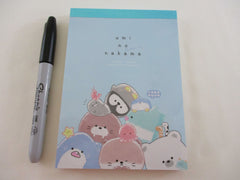 Cute Kawaii Ocean Animals Fish Penguin Seal Octopus 4 x 6 Inch Notepad / Memo Pad - Stationery Designer Paper Collection