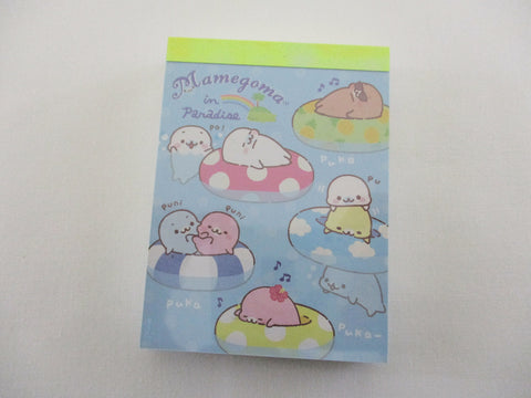 Vintage Rare VHTF - Cute Kawaii (:3 っ)っ San-X Mamegoma Seal Mini Notepad / Memo Pad - A - Stationery Penpal Diary Gift
