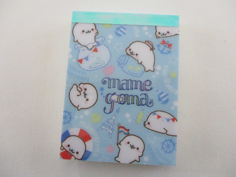 Vintage Rare VHTF - Cute Kawaii (:3 っ)っ San-X Mamegoma Seal Mini Notepad / Memo Pad - B - Stationery Penpal Diary Gift