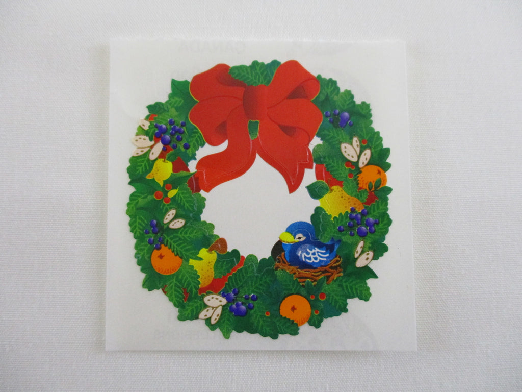 Sandylion Christmas Wreath Sticker Sheet / Module - Vintage & Collectible