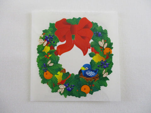 Sandylion Christmas Wreath Sticker Sheet / Module - Vintage & Collectible