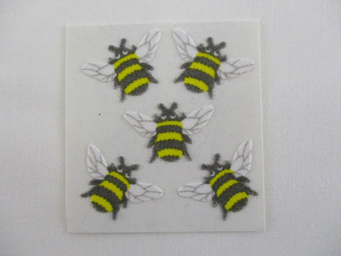 Sandylion Bee Fuzzy Sticker Sheet / Module - Vintage & Collectible