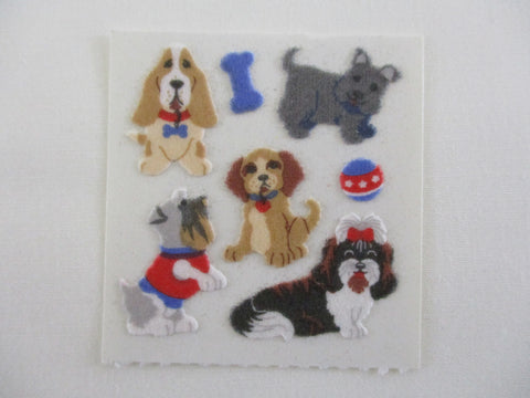 Sandylion Dog Fuzzy Sticker Sheet / Module - Vintage & Collectible