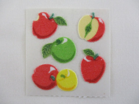 Sandylion Apple Fuzzy Sticker Sheet / Module - Vintage & Collectible