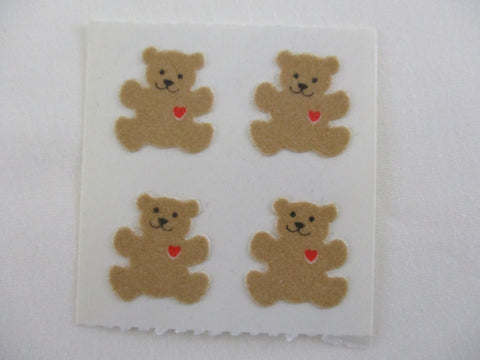Sandylion Bear Fuzzy Sticker Sheet / Module - Vintage & Collectible