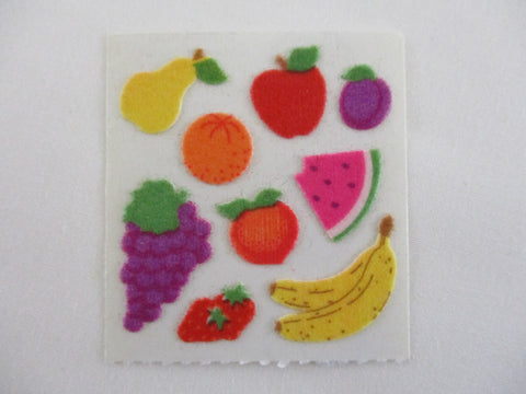 Sandylion Fruits Fuzzy Sticker Sheet / Module - Vintage & Collectible