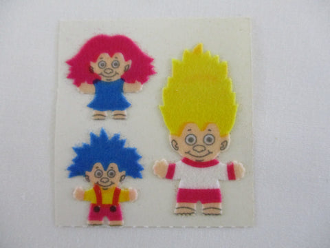 Sandylion Troll Doll Fuzzy Sticker Sheet / Module - Vintage & Collectible