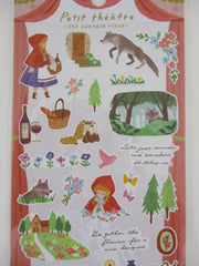 Cute Kawaii Mind Wave Petit Theatre Sticker Sheet - Little Red Riding Hood Fairy Tale Princess Story - for Journal Planner Craft Diary Gift Schedule