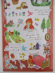 Cute Kawaii Mind Wave Petit Theatre Sticker Sheet - Little Red Riding Hood Fairy Tale Princess Story - for Journal Planner Craft Diary Gift Schedule