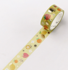 Cute Kawaii BGM Washi / Masking Deco Tape - Fresh Fruit Strawberry Lemon Orange - for Scrapbooking Journal Planner Craft