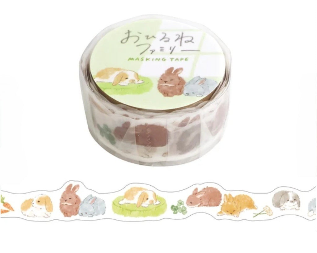 Cute Kawaii Mind Wave Washi / Masking Deco Tape - Rabbit Bunny Easter - for Journal Planner Craft Diary Schedule Penpal Gift Scrapbook