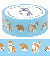 Cute Kawaii Hamamonyo Washi / Masking Deco Tape ♥ Dog Puppy Doggie Puppies Pet C - for Scrapbooking Journal Planner Craft