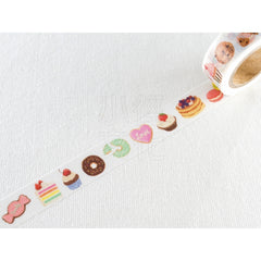 Cute Kawaii Mind Wave Foodies Washi / Masking Deco Tape - B - Sweet Cookies Cake Cupcakes Donut - for Scrapbooking Journal Planner Craft