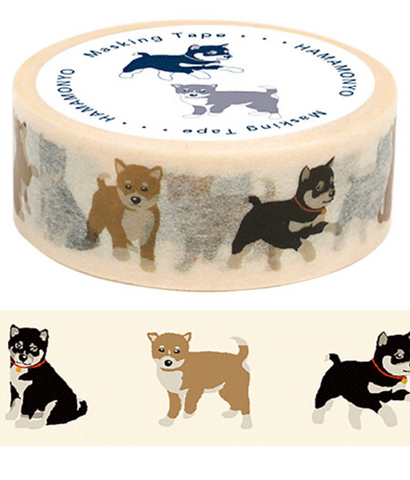 Cute Kawaii Hamamonyo Washi / Masking Deco Tape ♥ Dog Puppy Doggie Puppies Pet A - for Scrapbooking Journal Planner Craft