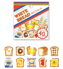 Cute Kawaii Mind Wave Bread Bakery Bake Goods Flake Stickers Sack - H - for Journal Agenda Planner Scrapbooking Craft