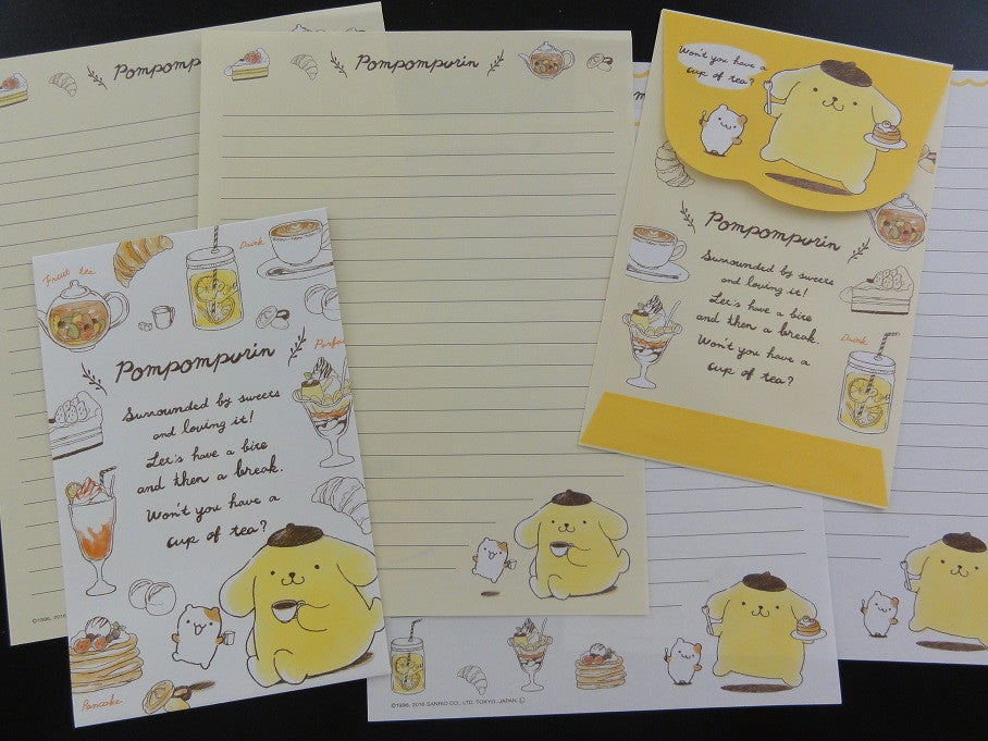 Cute Kawaii Pom Pom Purin Letter Sets - Writing Paper Envelope Stationery