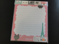 z Cute Kawaii Chat Noir Neko Cat Friends Letter Sets with Stickers