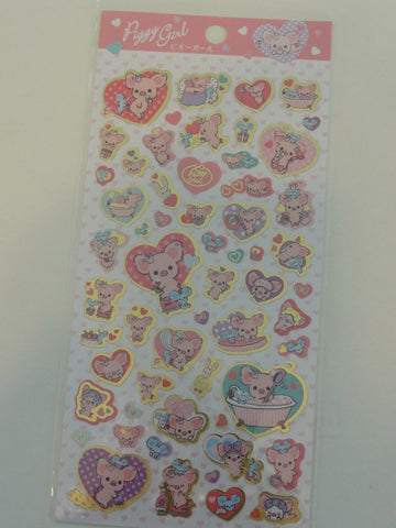 Cute Kawaii San-X Piggy Girl Bed and Bath Sticker Sheet