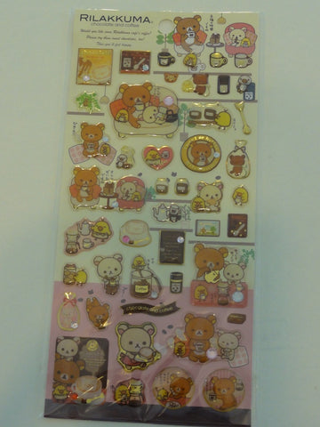Cute Kawaii San-X Rilakkuma Chocolate and Coffee Sticker Sheet - B