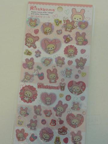 Cute Kawaii San-X Rilakkuma Bunny Glitter Sticker Sheet