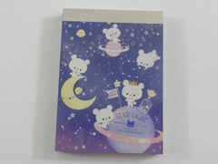 Cute Kawaii Q-Lia Star Light Bears Mini Notepad / Memo Pad - Stationery Design Writing Collection