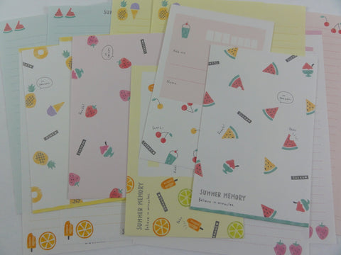 Crux Fruit Summer Memory Strawberry Pineapple Watermelon Letter Sets - Stationery Writing Paper Envelope