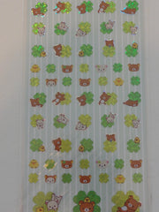Cute Kawaii San-X Rilakkuma Clover Sticker Sheet