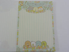 Cute Kawaii San-X Sumikko Gurashi Flower theme 4 x 6 Inch Notepad / Memo Pad - Stationery Designer Paper Collection