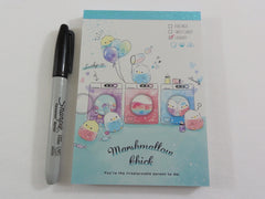 Cute Kawaii Q-Lia Marshmallow Chick Laundry 4 x 6 Inch Notepad / Memo Pad - Stationery Designer Paper Collection