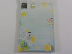Cute Kawaii Q-Lia Hedgehog Sweet Lemon Penguin 4 x 6 Inch Notepad / Memo Pad - Stationery Designer Paper Collection