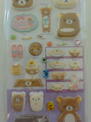 Cute Kawaii San-X Rilakkuma Home Sweet Home Puffy Sticker Sheet