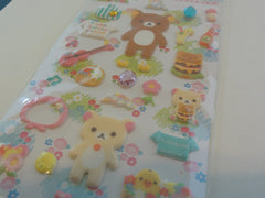 Cute Kawaii San-X Rilakkuma Picnic Puffy Sticker Sheet