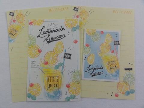 Cute Kawaii Crux Lemonade Season Juice Mini Letter Sets - Small Writing Note Envelope Set Stationery