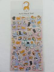 Cute Kawaii Kamio Cat Kitten Sticker Sheet - with Gold Accents - for Journal Planner Craft Agenda Organizer Scrapbook