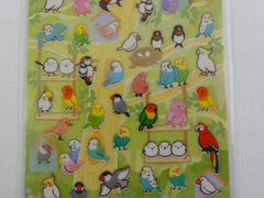 Cute Kawaii Kamio Birds Sticker Sheet - with Gold Accents - for Journal Planner Craft Agenda Organizer Scrapbook