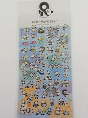 Cute Kawaii Kamio Panda Bear Sticker Sheet - with Gold Accents - for Journal Planner Craft Agenda Organizer Scrapbook