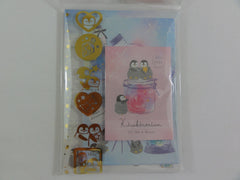 Cute Kawaii Crux Kirakirarium Penguin MINI Letter Set Pack - Stationery Writing Note Paper Envelope