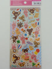 Cute Kawaii Kamio Petit Chocolate Bear and Rabbit Sticker Sheet