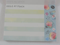 Cute Kawaii Crux Hello My Peach Mini Notepad / Memo Pad - Stationery Design Writing Collection
