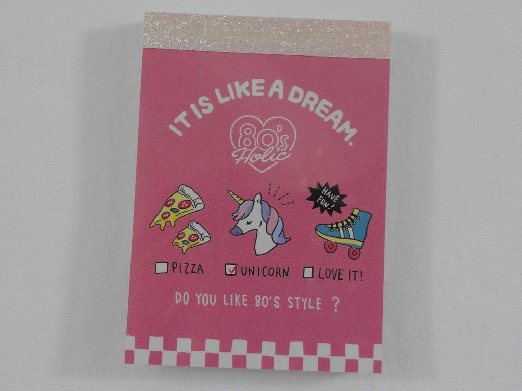 Cute Kawaii Crux Unicorn Like A Dream Mini Notepad / Memo Pad - Stationery Designer Paper Collection