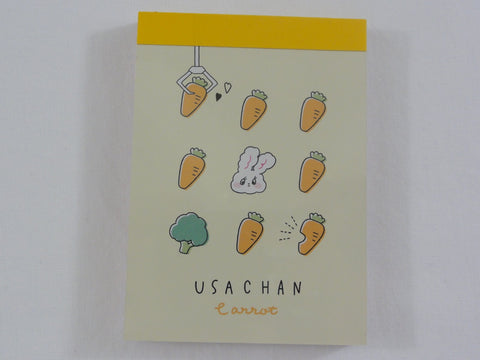 Cute Kawaii Crux Carrot Rabbit Usachan Mini Notepad / Memo Pad - Stationery Design Writing Collection