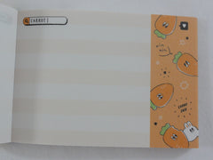 Cute Kawaii Kamio Carrot Healthy Bestie Mini Notepad / Memo Pad - Stationery Design Writing Collection