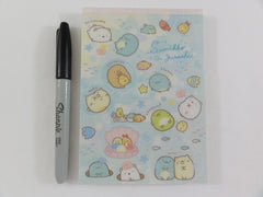 Cute Kawaii San-X Sumikko Gurashi Ocean Sea Beach 4 x 6 Inch Notepad / Memo Pad - Stationery Designer Paper Collection