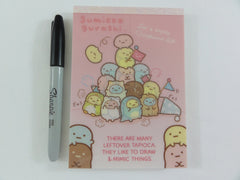 Cute Kawaii San-X Sumikko Gurashi Tapioca Bubble Drink 4 x 6 Inch Notepad / Memo Pad - A - Stationery Designer Paper Collection