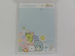 Cute Kawaii San-X Sumikko Gurashi Ocean Sea Beach 4 x 6 Inch Notepad / Memo Pad - Stationery Designer Paper Collection