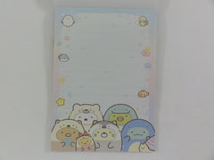 Cute Kawaii San-X Sumikko Gurashi Ocean Sea Beach 4 x 6 Inch Notepad / Memo Pad - Stationery Designer Paper Collection