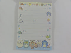 Cute Kawaii San-X Sumikko Gurashi Ocean Sea Beach 4 x 6 Inch Notepad / Memo Pad - Stationery Designer Paper Collection